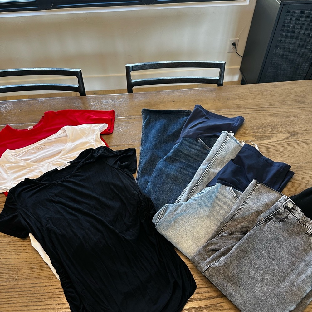 Assorted Clothing Bundle - Black, Red, White, Blue, Gray